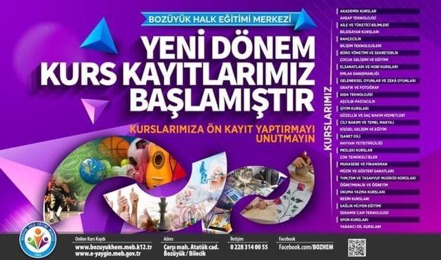 Bozüyük HEM’de yeni dönem kurs kayıtları başladı