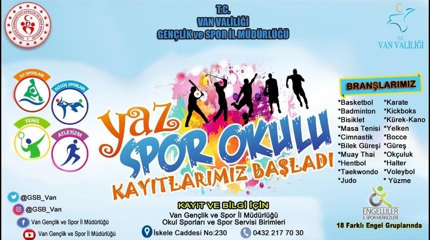 Van&rsquo;da il spor merkezi kayıtları başladı