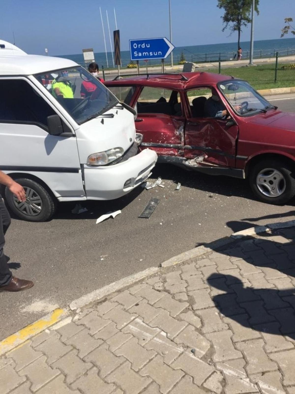 Ordu&rsquo;da trafik kazası: 2 hafif yaralı