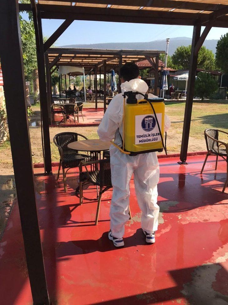 Akbük’te dezenfekte çalışmaları devam ediyor G2