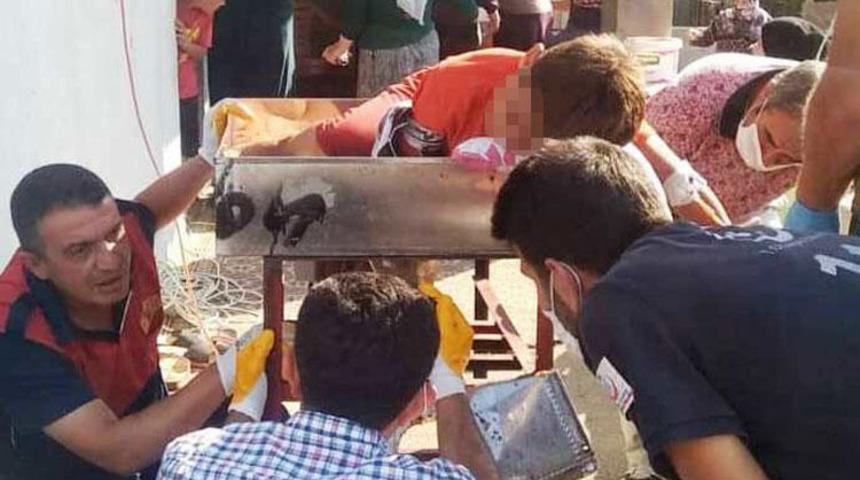 12 yaşındaki çocuk elini salça çekme makinesine kaptırdı