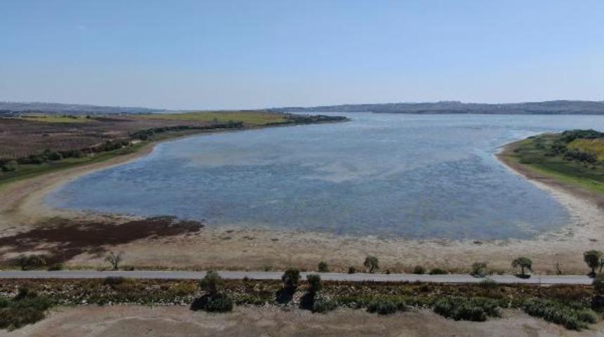 Korkutan görüntü! Büyükçekmece Gölü'nde sular çekildi