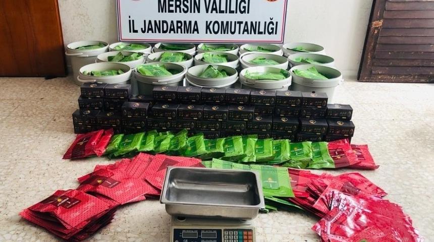 Mersin’de 273 kilogram bandrolsüz nargile tütünü ele geçirildi