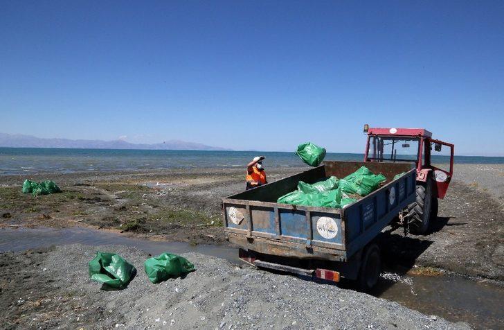 Van Büyükşehir fidanlık sahilinde 28 ton çöp topladı G5