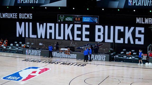 NBA'de boykot: Milwakuee Bucks, Wisconsin'deki olayı protesto sahaya çıkmadı