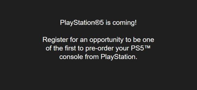 PlayStation 5 ön sipariş sayfası