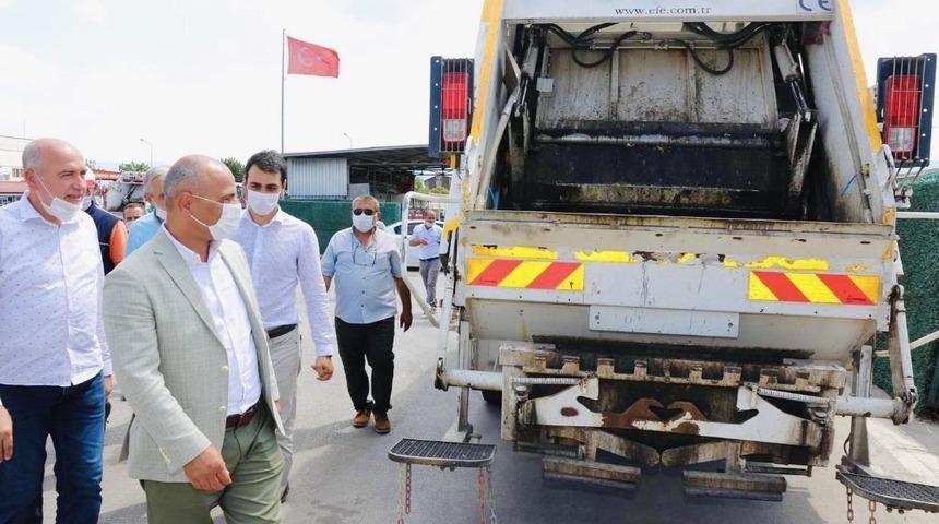 K&ouml;rfez&rsquo;de &ccedil;&ouml;p kamyonlarına koku &ouml;nlemi