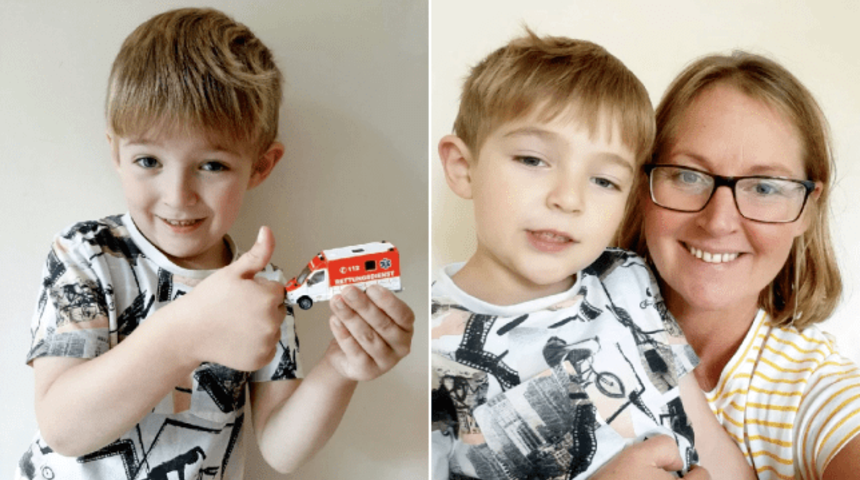 5 yaşındaki &ccedil;ocuk oyuncak ambulansı sayesinde annesinin hayatını kurtardı