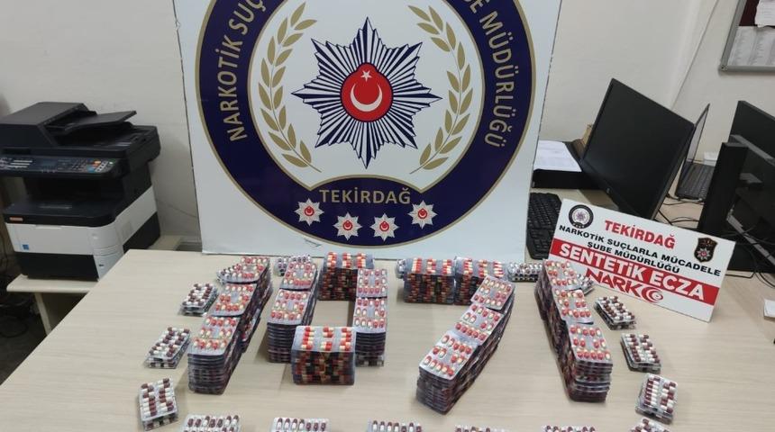 Tekirdağ&rsquo;da 3 bin 920 sentetik hap ele ge&ccedil;irildi
