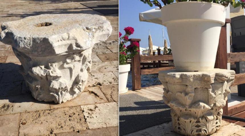 Otel bahçesinde süs eşyası olarak kullanılıyordu! Herkesi şaşırtan olay