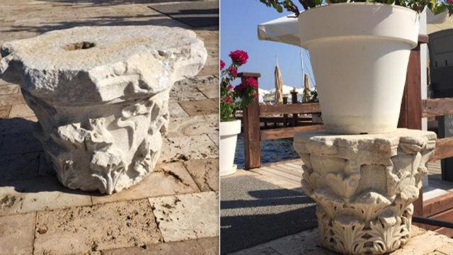 Otel bahçesinde süs eşyası olarak kullanılıyordu! Herkesi şaşırtan olay