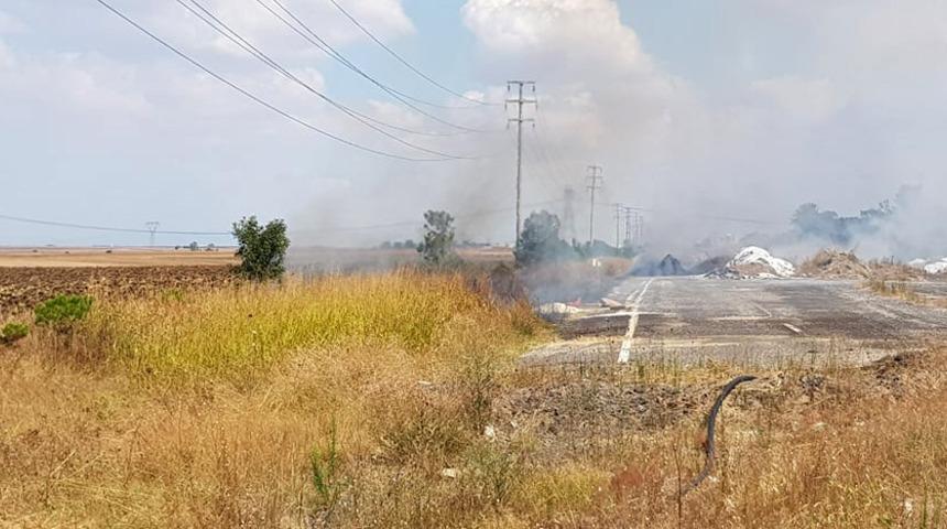 Tekirdağ&rsquo;da anız yangını