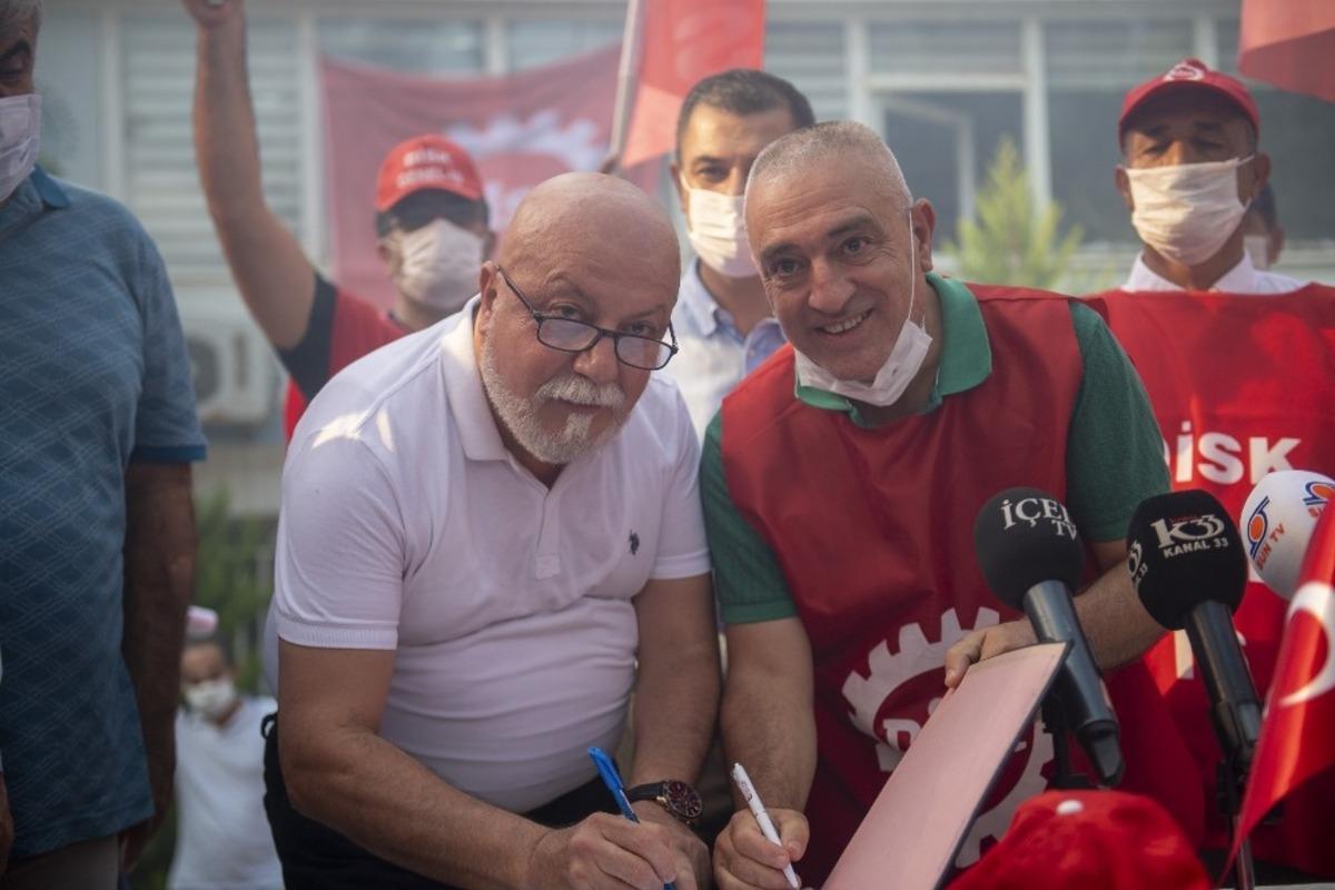 Mersin B&uuml;y&uuml;kşehir Belediyesi&rsquo;nde bin 187 iş&ccedil;iyi kapsayan toplu iş s&ouml;zleşmesi imzalandı