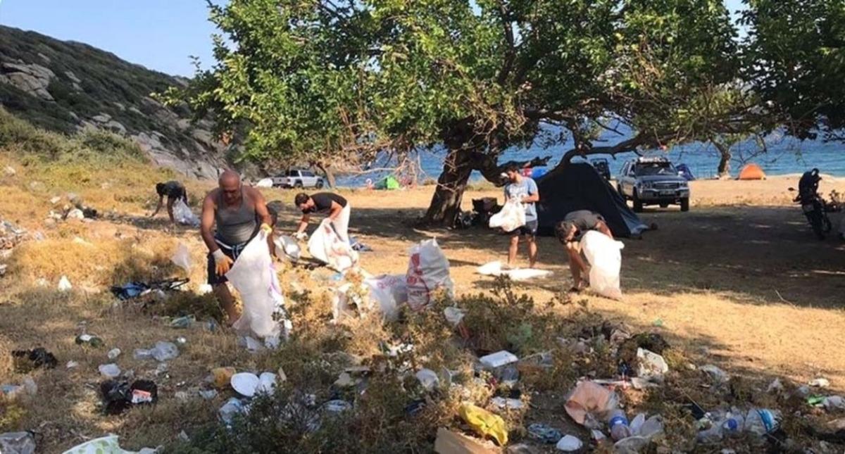 Erdekli vatandaş duyarsız tatilcilerin &ccedil;&ouml;p&uuml;nden dertli