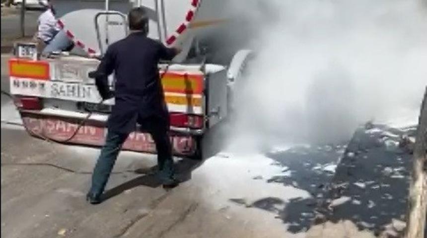 Tanker alev aldı faciadan d&ouml;n&uuml;ld&uuml;