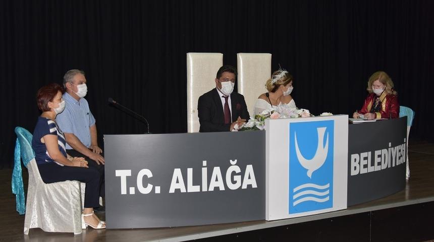 Aliağa&rsquo;da 7 ayda 265 &ccedil;ift nikah masasına oturdu