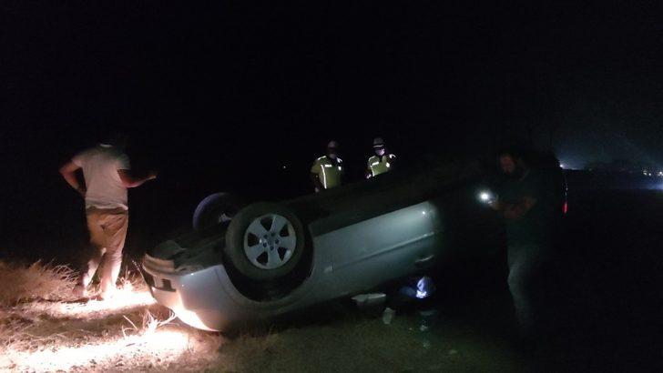 Taklalar atan otomobilden yaralı kurtuldu G2