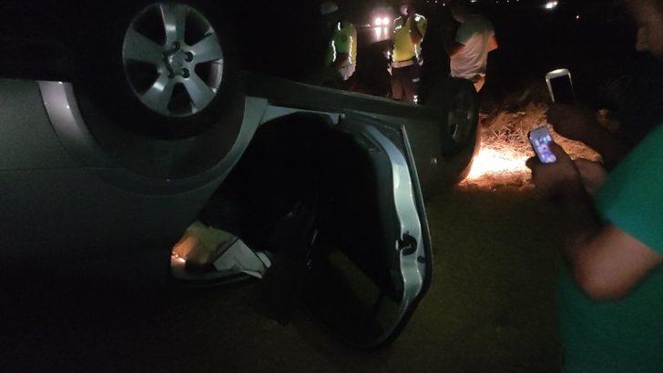 Taklalar atan otomobilden yaralı kurtuldu G3