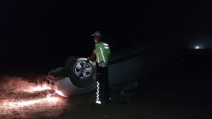 Taklalar atan otomobilden yaralı kurtuldu G5