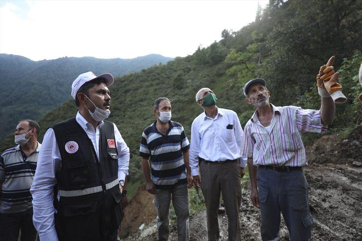 Çevre ve Şehircilik Bakanı Kurum, Giresun'da selin hasara yol açtığı üç ilçede incelemede bulundu G1
