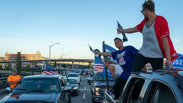 Portland'daki Trump destekçileri