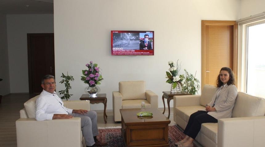 Başkan G&uuml;ler&rsquo;den Kaymakam Şenoğlu&rsquo;na ziyaret