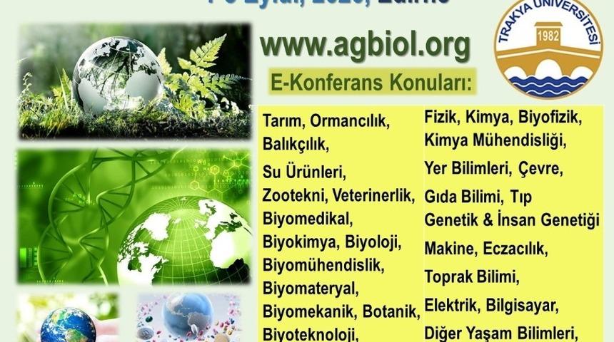2. Uluslararası Tarım, Biyoloji ve Yaşam Bilimleri E-Kongresi d&uuml;zenlenecek