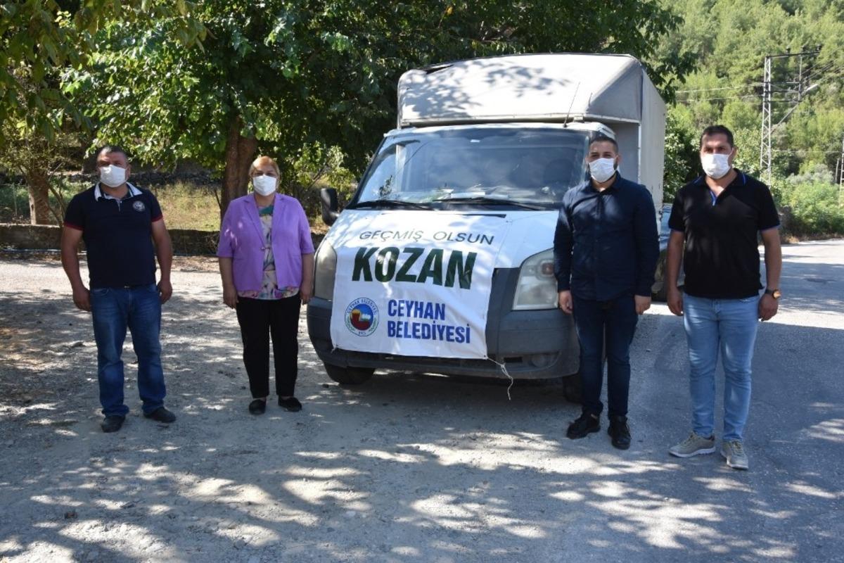 Ceyhan Belediyesinden yangın mağdurlarına yardım kolisi