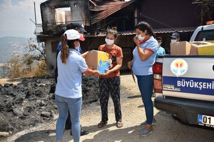 Büyükşehirden yangın mağdurlarına destek G2