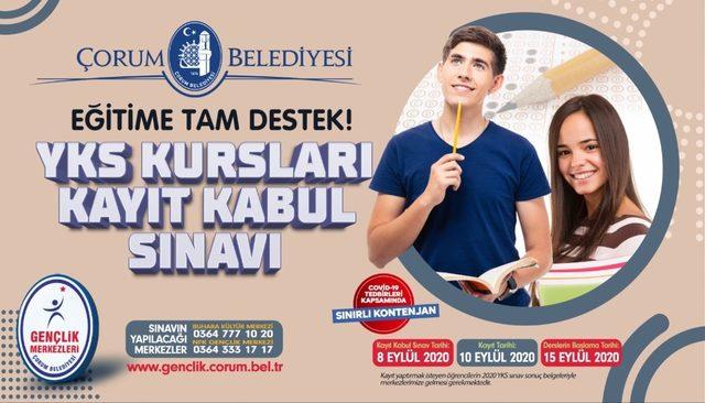 Çorum Belediyesi üniversite’ye hazırlanan gençler için kurs açacak