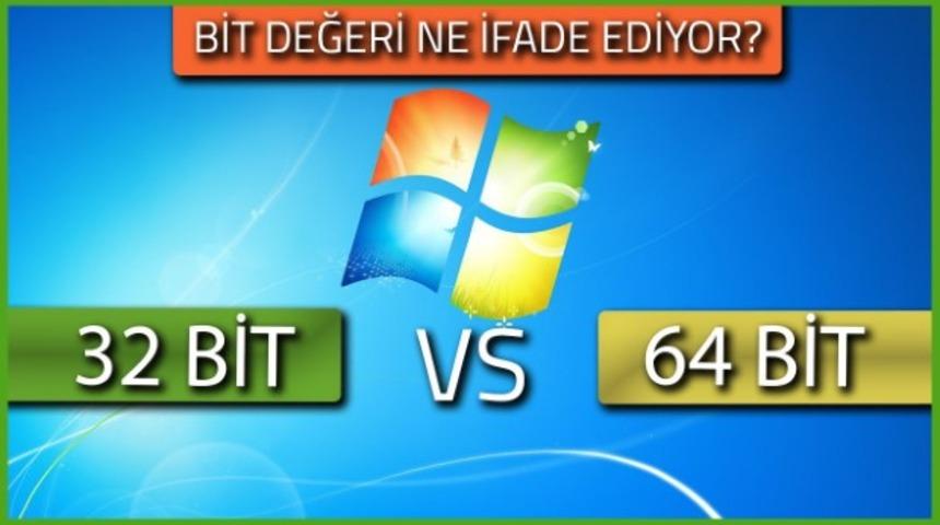 Windows'un 32 Bit veya 64 Bit olması performansı etkiler mi?