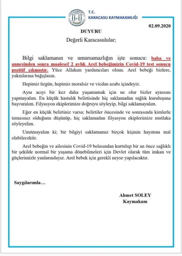 Aydın’da 2 aylık bebek Korona virüse yakalandı G3