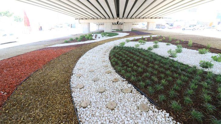 Başkiskele sanayi köprülü kavşağı renklendirildi G3