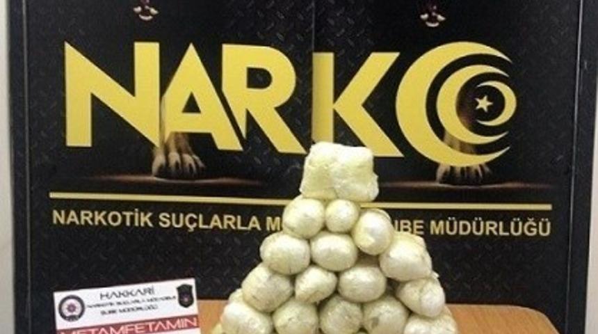 Hakkari’de 14 kilo metamfetamin ele geçirildi