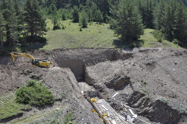 Oltu Esenyamaç Göleti inşaat çalışmaları devam ediyor G2