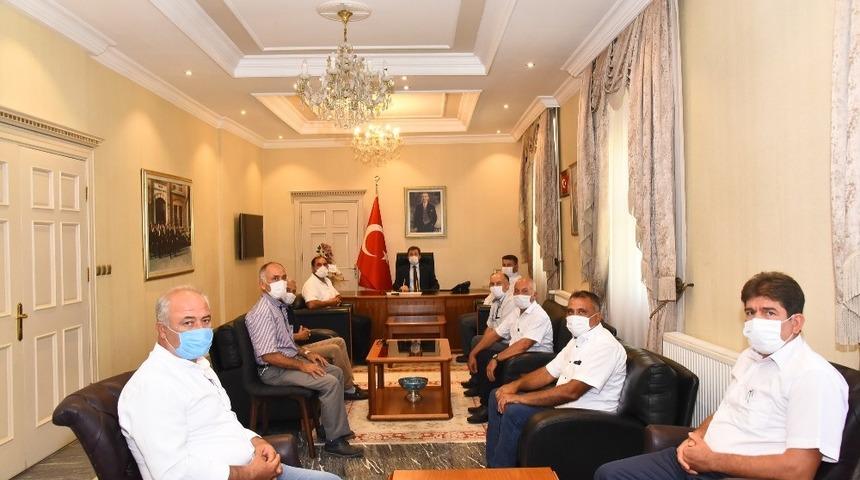 Milaslı muhtarlardan Vali Orhan Tavlı&rsquo;ya ziyaret
