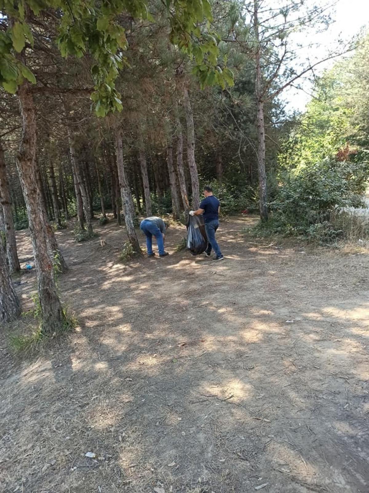 Kurug&ouml;l Tabiat parkında &ccedil;evre temizliği yapıldı