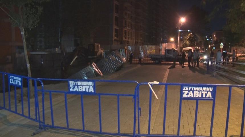 Zeytinburnu'nda kaldırım çöktü