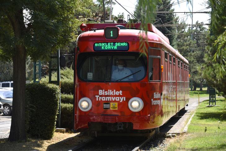 Türkiye'de bir ilk! Konya'da bisiklet tramvayı raylarda