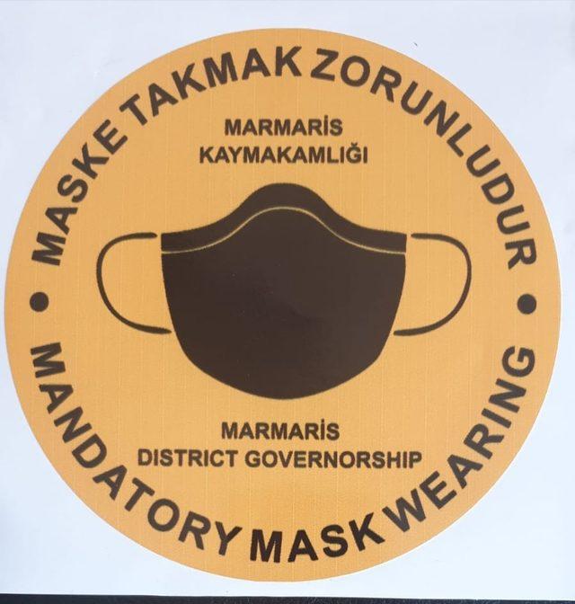 Marmaris’te yabancı turistler için maske uyarısı yapıldı