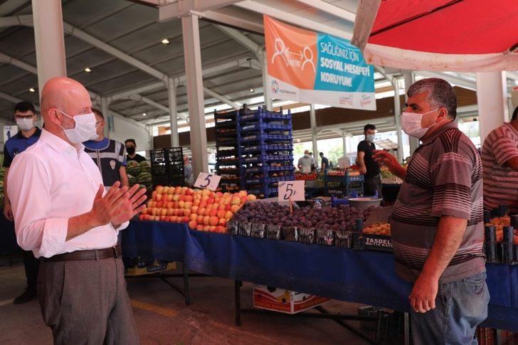 Başkan Çolakbayrakdar’dan pazarda korona virüs denetimi G3