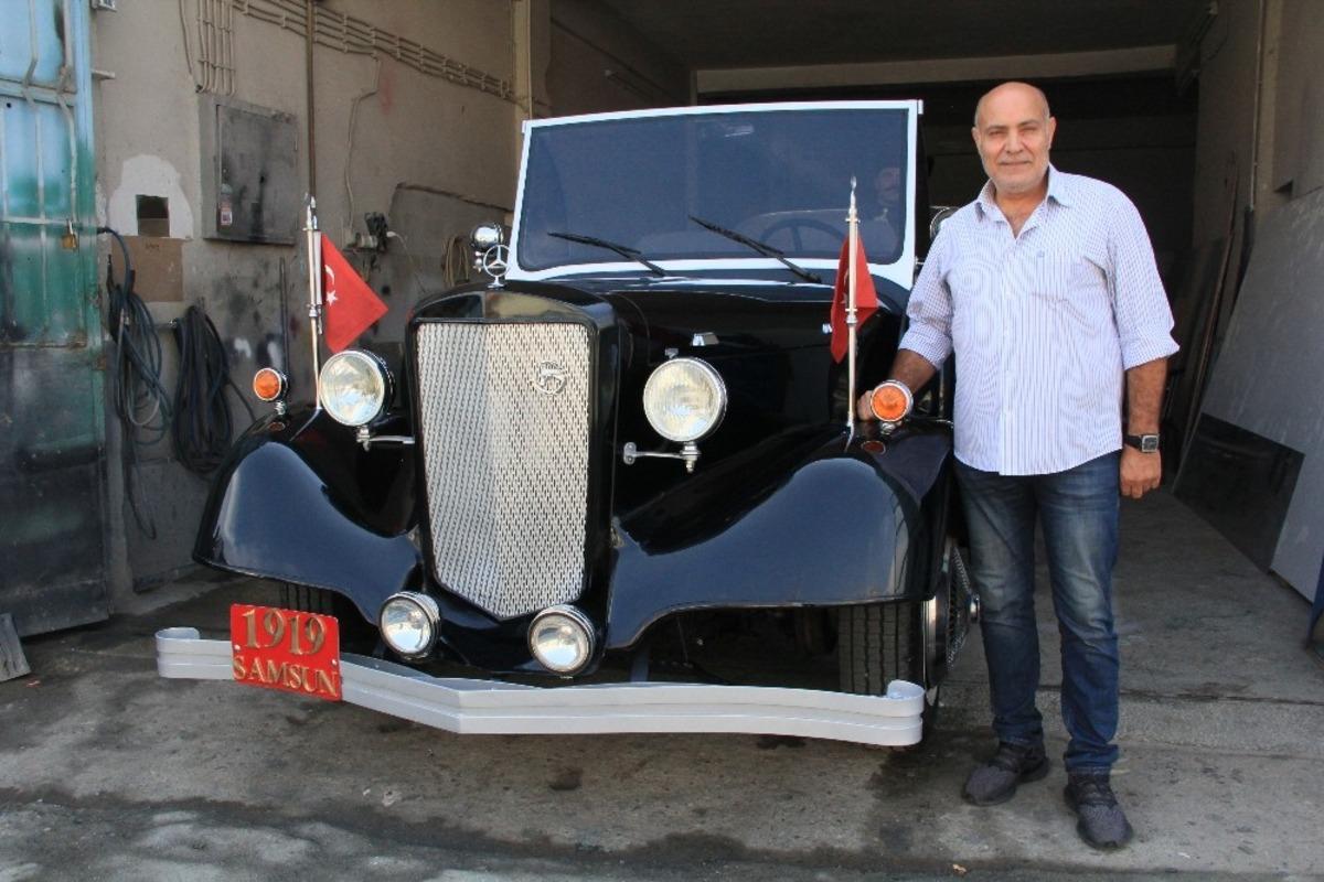 Atat&uuml;rk&rsquo;&uuml;n Havza yolunda kullandığı aracın benzerini yaptı