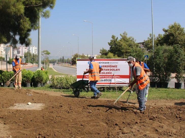 Büyükşehir’den kavşaklara  peyzaj düzenlemesi G3