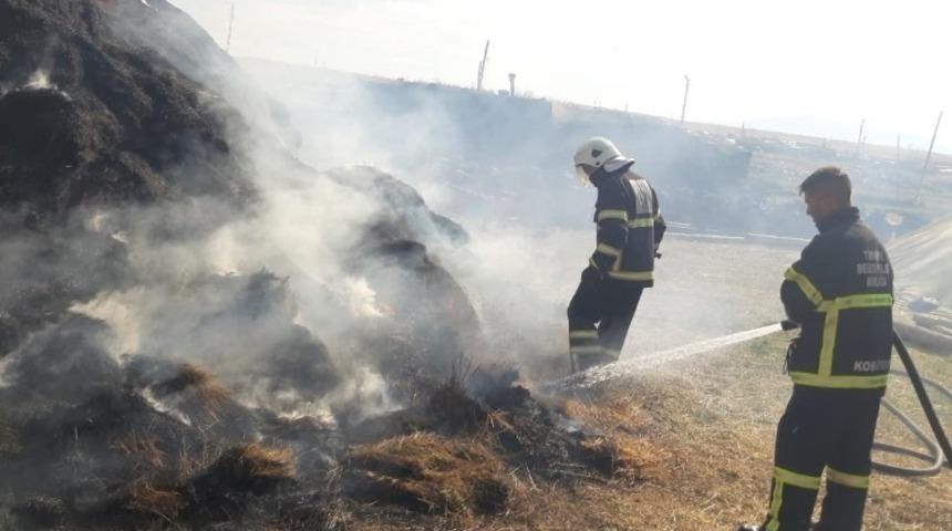 Kars&rsquo;ta ot yangını