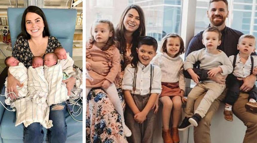 D&ouml;rt kardeşi evlat edindi, d&ouml;rd&uuml;zleri olacağını &ouml;ğrendiler!