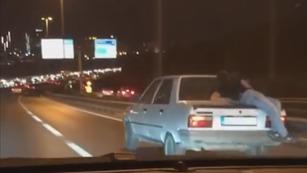 Bakırk&ouml;y D-100'de tehlikeli yolculuk