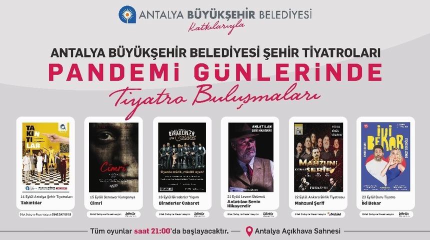 Pandemi günlerinde sağlık çalışanları ve dezenfekte işçilerine tiyatro morali