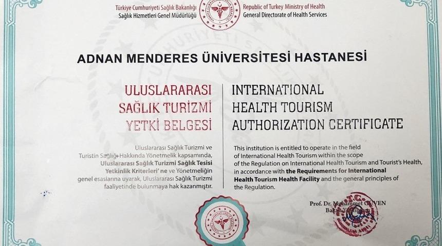 AD&Uuml; Hastanesi uluslararası sağlık turizmi yetki belgesi aldı