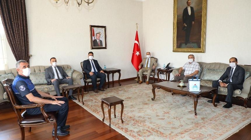 Zabıta’dan Vali Özkan ve Başkan Altay’a ziyaret