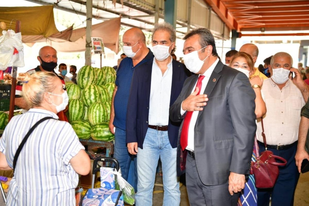 Başkan &Ccedil;etin, pazar denetiminde